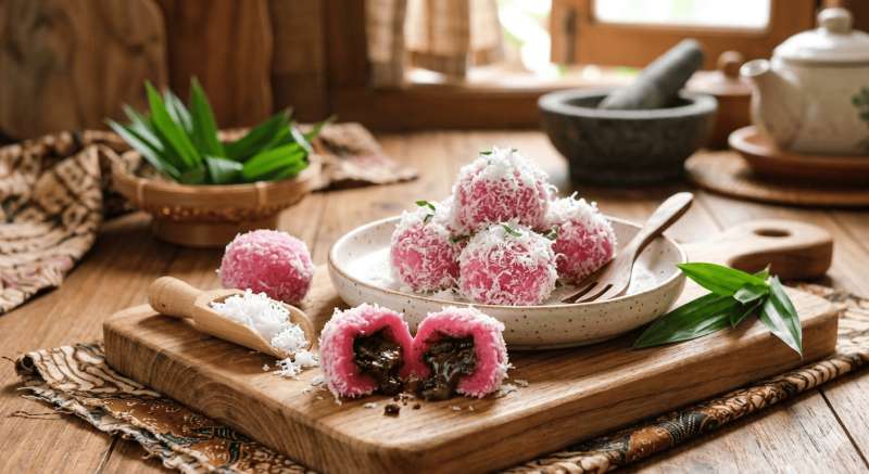 Kleponova : Pinky Klepon with Chocolate Cookies